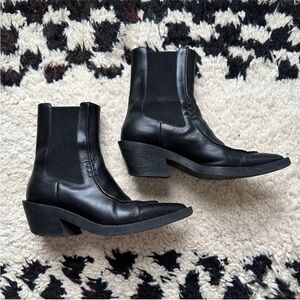 KHAITE Black Charleston Chelsea Boot